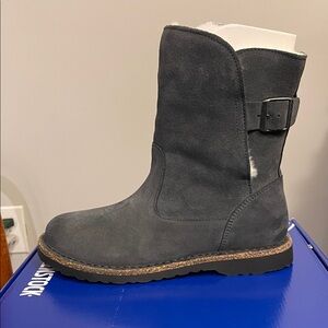 Birkenstock Uppsala Shearling Suede Boots in Graphite